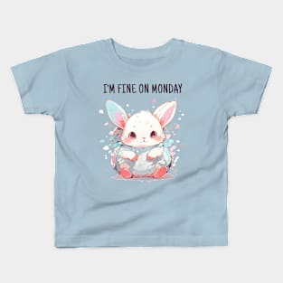 Fine monday rabbit Kids T-Shirt